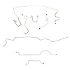 Complete Brake Line Kit for 1971 Mopar A-Body w/ Standard Drum, 8 3/4 in. Axle, 108 in. Wheel Base [Steel] - image 1