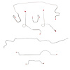 Complete Brake Line Kit for 1971 Mopar A-Body w/ Power Disc, 8 3/4 in. Axle, 108 in. Wheel Base [Stainless Steel] - image 1