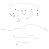 Complete Brake Line Kit for 1972 Mopar A-Body w/ Standard Brakes, 8 3/4 in. Axle, 108 in. Wheel Base [Steel] - image 1