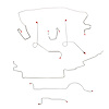 Complete Brake Line Kit for 1972 Mopar A-Body w/ Power Brakes, 8 3/4 in. Axle, 111 in. Wheel Base [Steel] - image 1
