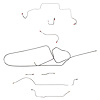 Complete Brake Line Kit for 1966 Mopar B-Body w/ Power Disc [Steel] - image 1