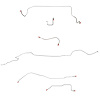 Complete Brake Line Kit for 1966 Mopar B-Body w/ Standard Drum [Steel] - image 1