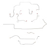 Complete Brake Line Kit for 1968-69 Mopar B-Body w/ Power Disc, 8 3/4 in. Axle [Steel] - image 1