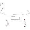 4-Piece Front Brake Line Kit for 70-73 Mopar E-Body Non-Power Drum [Steel] - image 1