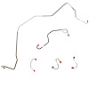 Standard Disc Front Brake Line Kit for 67-68 Firebird [Steel] - image 1