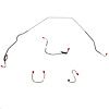 Front 4-Piece Brake Line Set for 69 Pontiac Firebird w/ Standard Drums [Steel] - image 1