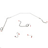 Front 4-Piece Brake Line Set for 69 Pontiac Firebird w/ Power Drums [Stainless Steel] - image 1