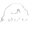 Front 5-Piece Brake Line Set for 69 Pontiac Firebird w/ Power Disc [Stainless Steel] - image 1