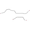 Rear Axle Brake Lines for 76-81 Pontiac Firebird w/ Standard Rear Suspension [Steel] - image 1