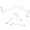 Front 4 Line Kit for 67 Mopar B-Body w/ Power Brakes w/ Right-Front Line & Routes Over Frame [Stainless Steel] - image 1