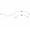 Rear Axle Lines for 02 Jeep Liberty 4X4 w/ Non ABS/No Traction Control w/ Disc/Drum [Steel] - image 1