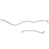 Rear Axle Brake Lines for 94-98 Jeep Grand Cherokee, 4W Disc Brakes [Steel] - image 1