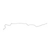 Single Intermediate Brake Line for 67-71 Mopar A-Body w/ Drums/71 Models w/ Disc/Drum [Stainless Steel] - image 1