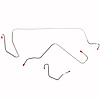 Front Brake Lines for 64-65 Mopar A-Body w/ Power Brakes [Stainless Steel] - image 1