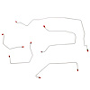 Front Brake Line Kit for 97 Chrysler Concord w/ No-Anti Lock Brakes w/ Front Disc/Drum [Steel] - image 1