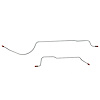 2 Piece Rear Axle Brake Line Set for 67-69 Mopar A-Body w/ 8 3/4 in. Inch Axle [Stainless Steel] - image 1