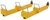 Universal Leaf Spring Traction Bars Yellow Powder Coat Finish - image 2