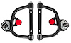 Tubular Upper Control Arms Fits Select 1978-1988 Buick, Chevrolet, Oldsmobile & Pontiac Models - image 1