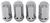 Bulge Acorn Lug Nuts, Long Closed-End [1/2 in.-20 RH, Chrome] - image 2