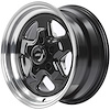 Sport Star 5-Spoke Wheel [Size: 15" x 7"] Polished Lip with Black Spokes - image 1