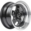 Sport Star 5-Spoke Wheel [Size: 15" x 8"] Polished Lip with Black Spokes - image 2