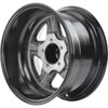 Sport Star 5-Spoke Wheel [Size: 15" x 8"] Polished Lip with Black Spokes - image 3