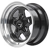Sport Star 5-Spoke Wheel [Size: 15" x 8"] Polished Lip with Black Spokes - image 1