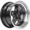 Sport Star 5-Spoke Wheel [Size: 15" x 8"] Polished Lip with Black Spokes - image 2