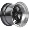 Sport Star 5-Spoke Wheel [Size: 15" x 10"] Polished Lip with Black Spokes - image 2