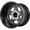 Sport Star 5-Spoke Wheel [Size: 15" x 10"] Polished Lip with Black Spokes - image 4