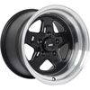 Sport Star 5-Spoke Wheel [Size: 15" x 10"] Polished Lip with Black Spokes - image 2