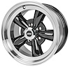 Sport Torque Wheel [Size: 15" x 8"] Polished Lip with Black Spokes - image 1