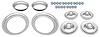 Rally Wheel Restoration Kit with 1967 Drum Brake Center Cap Set [15 in. x 6 in. Wheels] - image 1