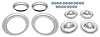 Rally Wheel Restoration Kit with 1967 Drum Brake Center Cap Set [15 in. x 7 in. Wheels] - image 1