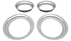 Stainless Steel Deep Dish Trim Ring Set for 15 in. x 8 in. Wheels [2.750 in. D x 3 in. W] - image 1