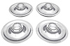 1967 Design Drum Brake Style Center Caps [Stainless, Chrome, Bowtie] - image 1