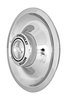 1967 Design Drum Brake Style Center Caps [Stainless, Chrome, Bowtie] - image 4