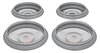 "Police" Flat Wheel Center Caps Fits OE & Aftermarket Chevy Corvette Rally Wheels [Chrome, Stainless, 4-PC] - image 4