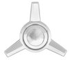 Three Bar Straight Spinner Caps  [Chrome Zinc, 4-PC] - image 2