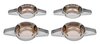 Two Bar Straight Spinner Caps for 1962-1963 Chevy II, Nova-Style Rally Wheels [Chrome Zinc, 4-PC] - image 4