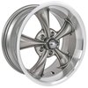 Resto-Rod Wheel [Size: 17" x 7"] Machined Lip with Grey Spokes - image 3