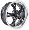 Resto-Rod Wheel [Size: 18" x 8"] Machined Lip with Matte Black Spokes - image 3
