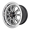 SSR Spike Wheel [Size: 15" x 8"] Polished Lip with Black Milled Spokes - image 1