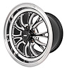 SSR Spike Wheel [Size: 15" x 10"] Polished Lip with Black Milled Spokes - image 1