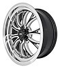SSR Spike Wheel [Size: 17" x 7"] Polished Lip with Black Milled Spokes - image 1