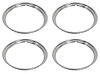 Ribbed Hotrod Style Trim Rings for 14 in. Rally and OE Steel Wheels [Stainless Steel, Chrome] - image 1