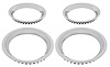 Stainless Deep Dish Trim Ring Set w/Stepped Edge for Rally 14 in. x 6-7 in. Wheels [1.750 in. Deep] - image 1