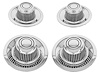 Derby Style Center Caps [ABS Plastic, Chrome] - image 1