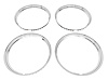 Smooth Hotrod Style Trim Rings for 15 in. Rally and OE Steel Wheels [Stainless Steel, Chrome] - image 1