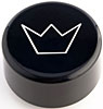 Black Powder Coat Center Cap Fits 5 Spoke Directional Dragster Wheels - image 3